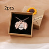 Sunshine Sunflower Necklace Women Men