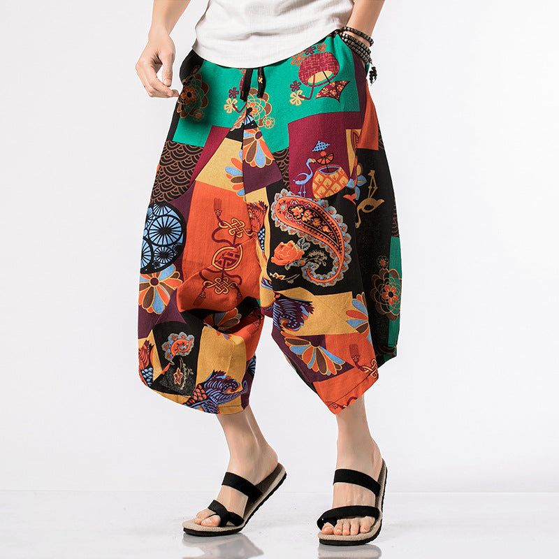 Harem Low-end Shorts Chinese Ethnic Style Plus Size