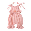 Toddler Baby Girls Sleeveless Solid Romper Jumpsuit Outfit