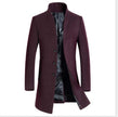 men's long section Slim coat wool coat coat windbreaker jacket