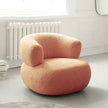 Minimalist Creative Casual White Lambswool Lazy Small Apartment Single Sofa Chair