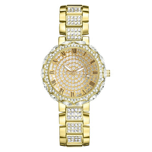 Women's Fashion Quartz Watch Set With Diamonds And Rhinestones