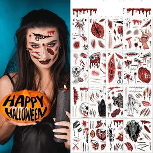 Halloween Fashion Tattoo Stick Smile Lip Sticker