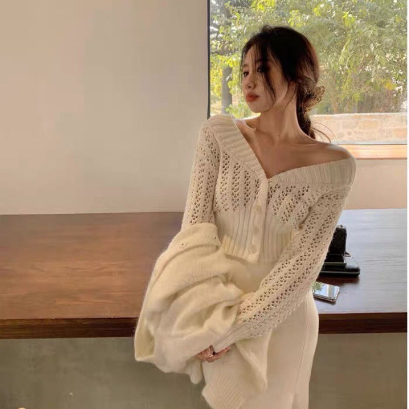 Outer Wear Hollow Sweater Women