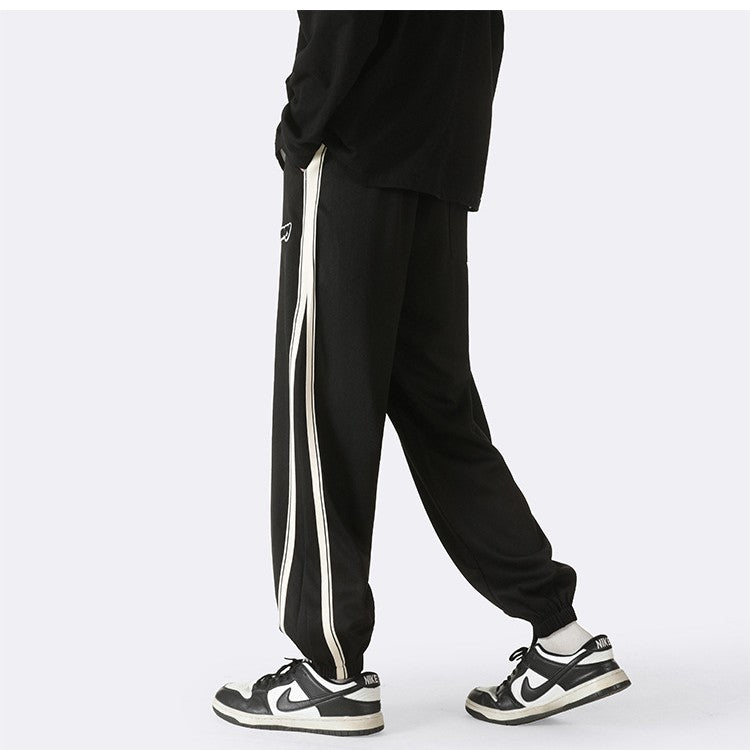 Striped Loose Tappered Casual Pants Men