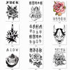 Flower alphabet finger tattoo stickers