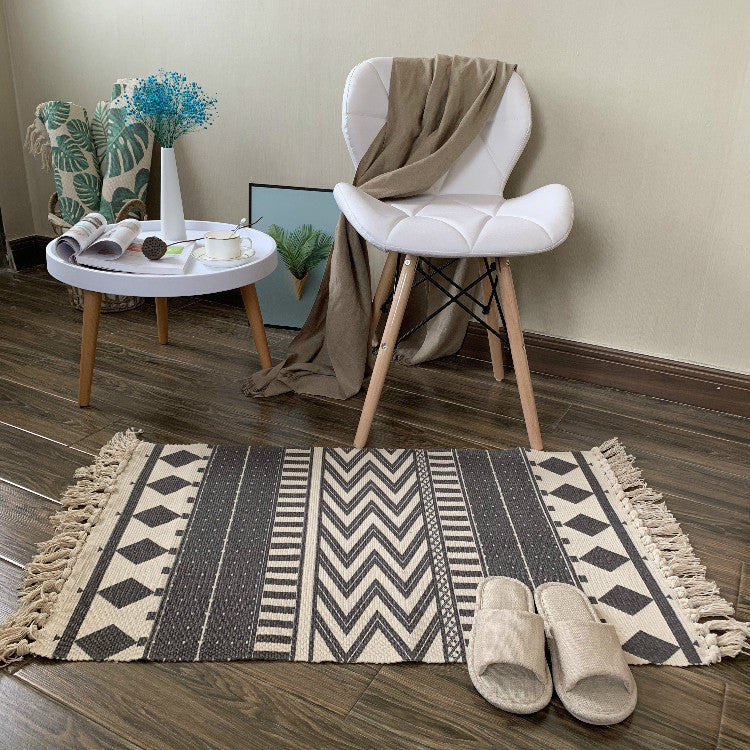 Woven household tassel carpet