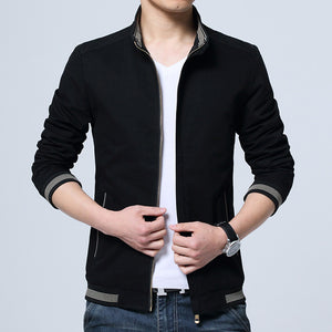 Casual Jacket Coat Men's Fashion Washed Pure Cotton Brand-Clothing Jackets Male Coats