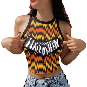 Hot Girls Digital Printing Outerwear Short Sleeveless T-shirt top