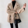 All Wool Granular Sheep Shearing Mid Length Large Size Fur Coat