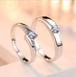 Simulation Diamond Ring Couple Rings A Pair of Live 925 Silver Men and Women Marriage Rings Lettering Rings Diamond Rings