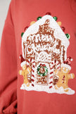 Women's Fashion Crew Neck Casual Loose Christmas Sequined Sweater