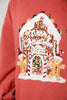 Women's Fashion Crew Neck Casual Loose Christmas Sequined Sweater