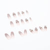 French Sparkling Diamond Wear Fake Nail Set