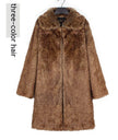 Men's Overcoat Faux Fur Coat Long Trench Coat