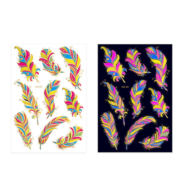 New Creative Fluorescent Bronzing Flower Arm Tattoo Stickers