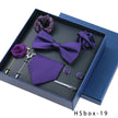 8-piece Gift Box Men's Formal Wear Business Bow Tie Square Scarf Tie Clip