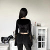 Women's Long-sleeved Corset Short Top