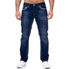 Men Jeans With Pockets Straight Pants Business Casual Daily Streetwear Trousers Men's Clothing