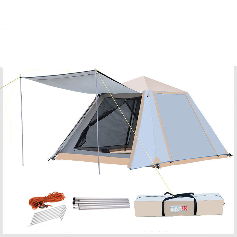 Fully Automatic Outdoor Quick-open Camping Camping Beach Sunscreen Thickening Rainstorm Double-layer Aluminum Pole Tent