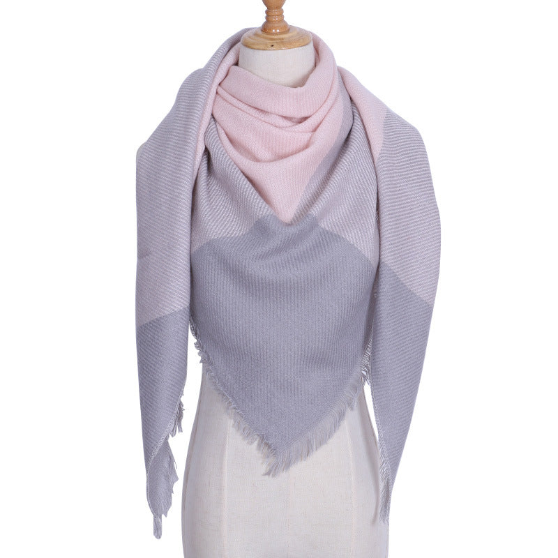 esign Women Triangles Scarf Long Scarves Shawl Autumn Winter