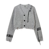 Contrast Color Tassel Design Short Sweater For Women