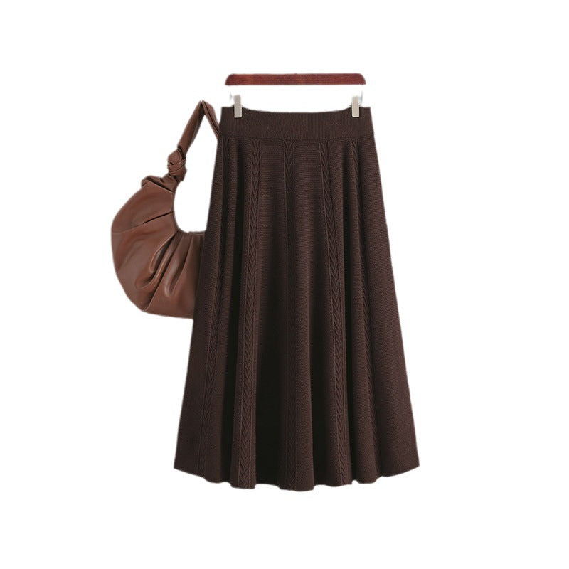 Mid-length Autumn And Winter Knitting Skirt