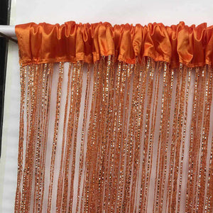 Shiny Tassel-Line Curtains Living Room String Curtain Window