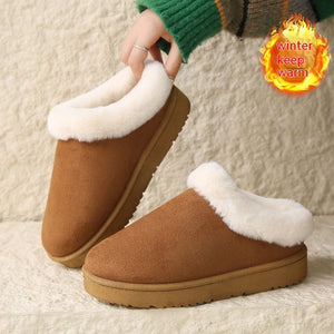 Women Winter Round Head Leisure Slip-onPlus Size Cotton Shoes