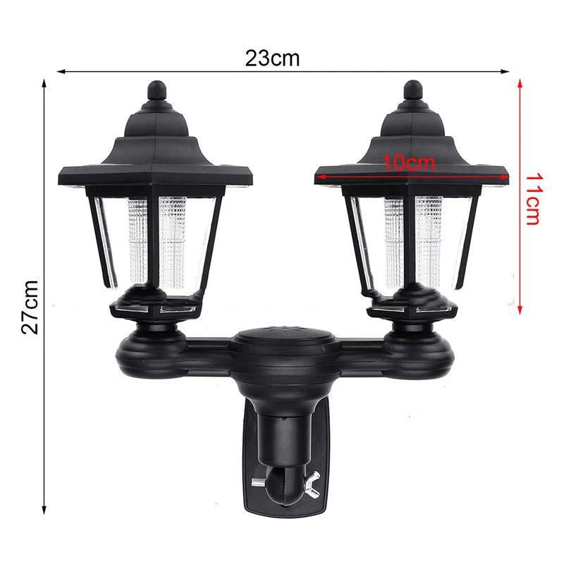 Double Hexagon Ground Plug Villa Garden Solar Wall Landscape Light