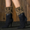 Wool Leg Guard Short Flap Leopard Feather Yarn Sock