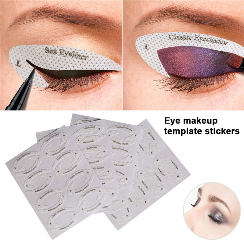 New Eyeshadow Eyeliner Makeup Template Sticker