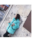 New Haining Fur Coat Women  Winter Mid Length