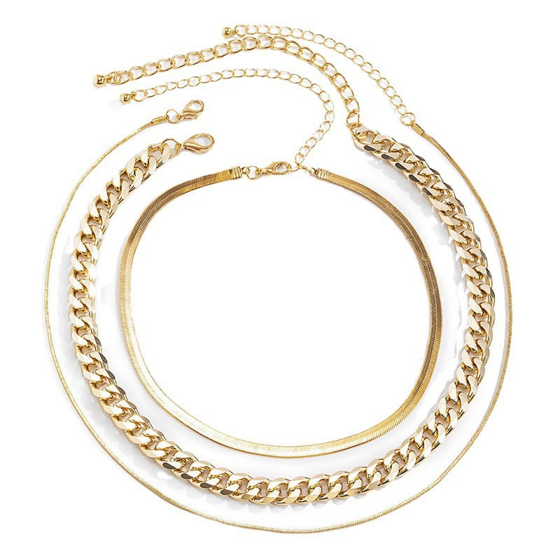 Creative Snake Bone Chain Set Necklace For Women