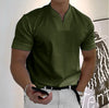 Summer Short Sleeve Shirt Men Fitness Plus Size Sports T-Shirt Elastic Cotton Pocket