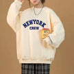 Printed Plush Loose Fitting Sweater For Women