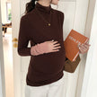 Easy Wear Solid Sweater Autumn Pregnant Women's Middle Neck