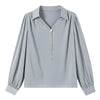 Versatile V-neck Long Sleeve Shirt For Women