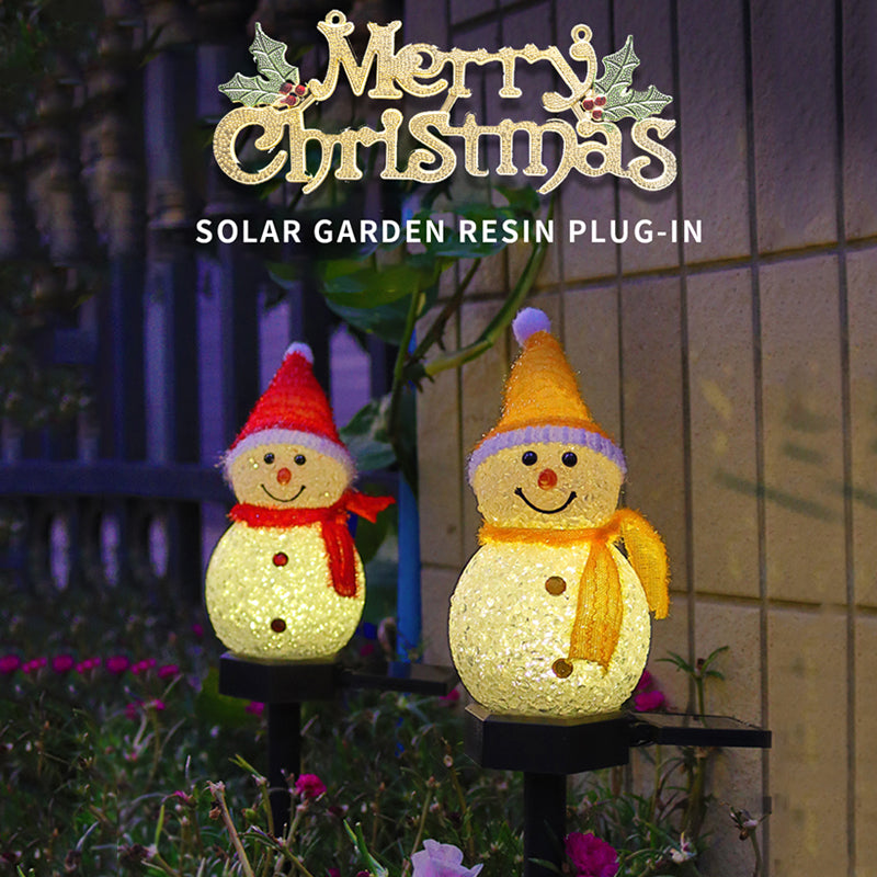 Outdoor LED Solar Snowman Light Landscape Lamp Decorations Lawn Lamp Christmas Series Cartoon Snowman Ground Lamp Garden Lamp