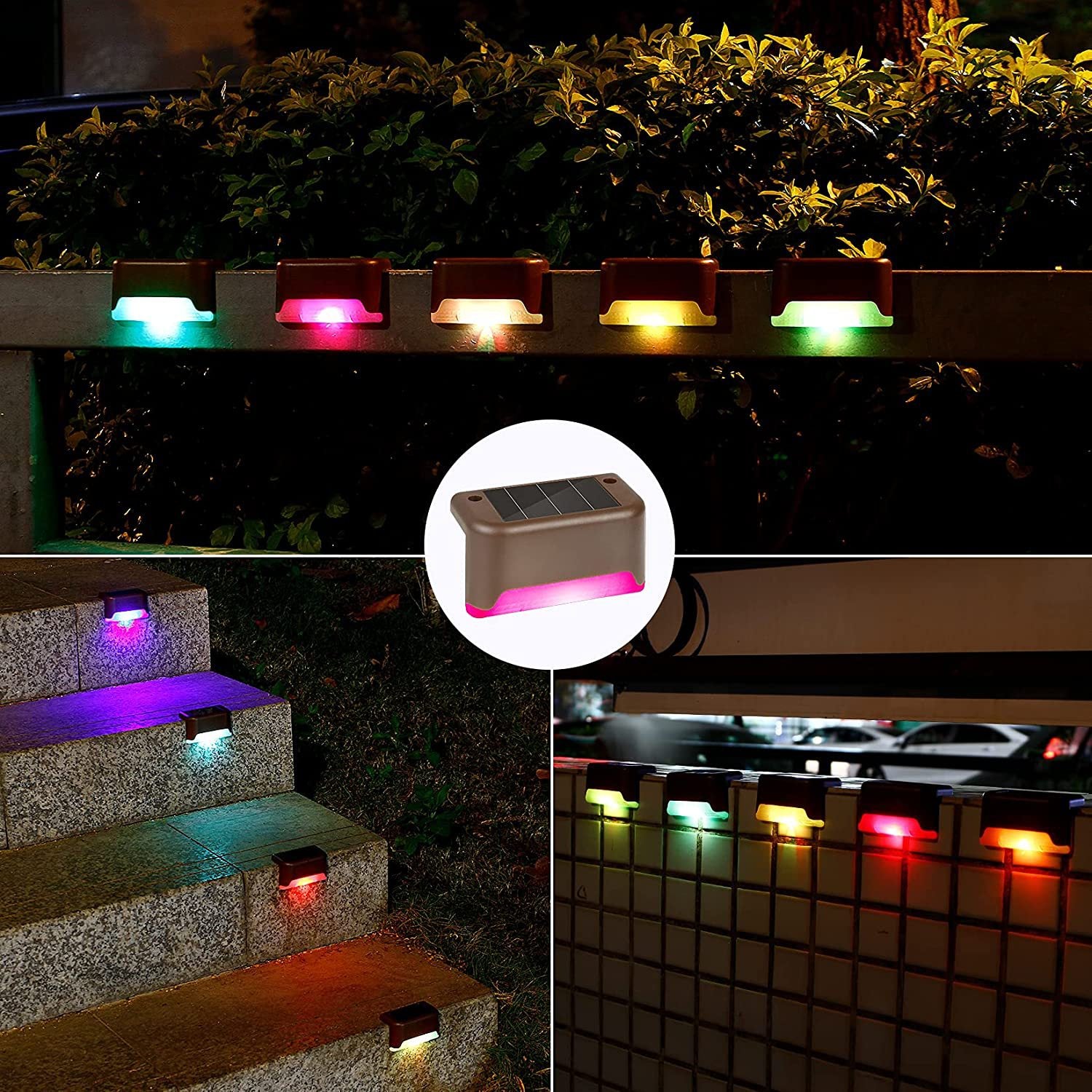 Solar Step Light Outdoor Garden Light Night Light LED Guide Light Ladder Stair Light Balcony Decoration Waterproof