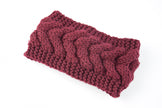 Twist Knitted Wool Headband With Ear Protection Headgear