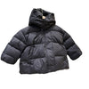 Solid Color Warm Down Cotton Jacket Short Baby Hooded Coat