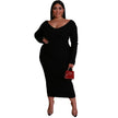 Plus size V-neck dress