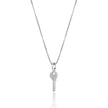 Necklace Jewelry Micro Inlaid Zircon 925 Silver Key Pendant for Men and Women