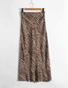 Zebra Print Long Skirt