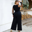 fat lady jumpsuit Deep V sexy women overalls