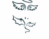 Painted Tattoo Wings Beauty Tattoo Sticker