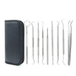 10 Piece Set Of Stainless Steel Tools For Dental Care And Cleaning