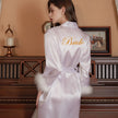 Ladies Feather Wedding Maquillage Bridesmaids Group Wedding And Dress Color Ding Bathrobe