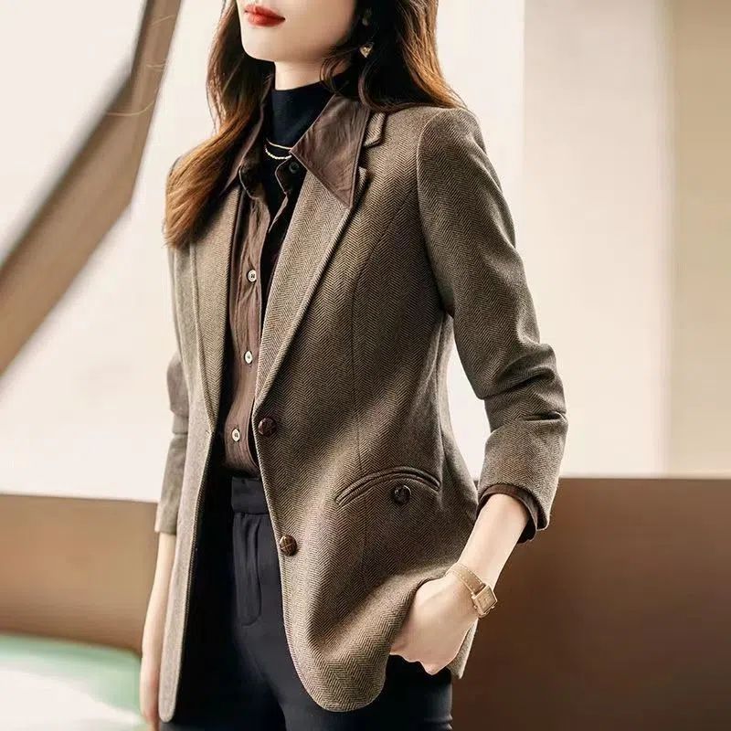 Fashion Personality Woolen Blazer Women